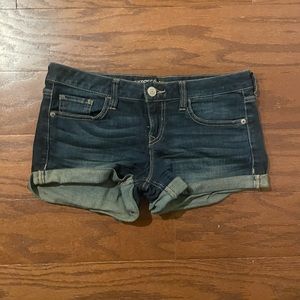 Express denim cuffed shorts